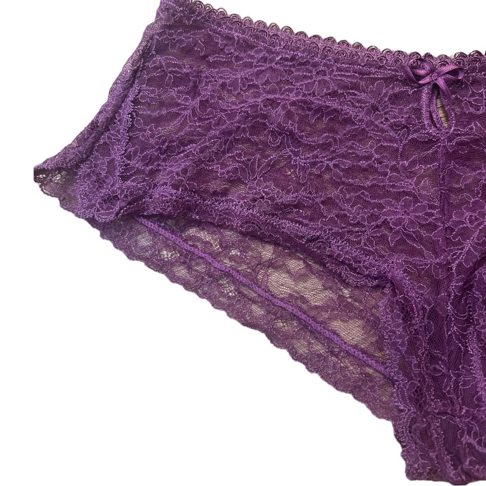 Y2K Chantal Thomass Eggplant Purple Fine Lace Knickers, Panties,‎ Medium